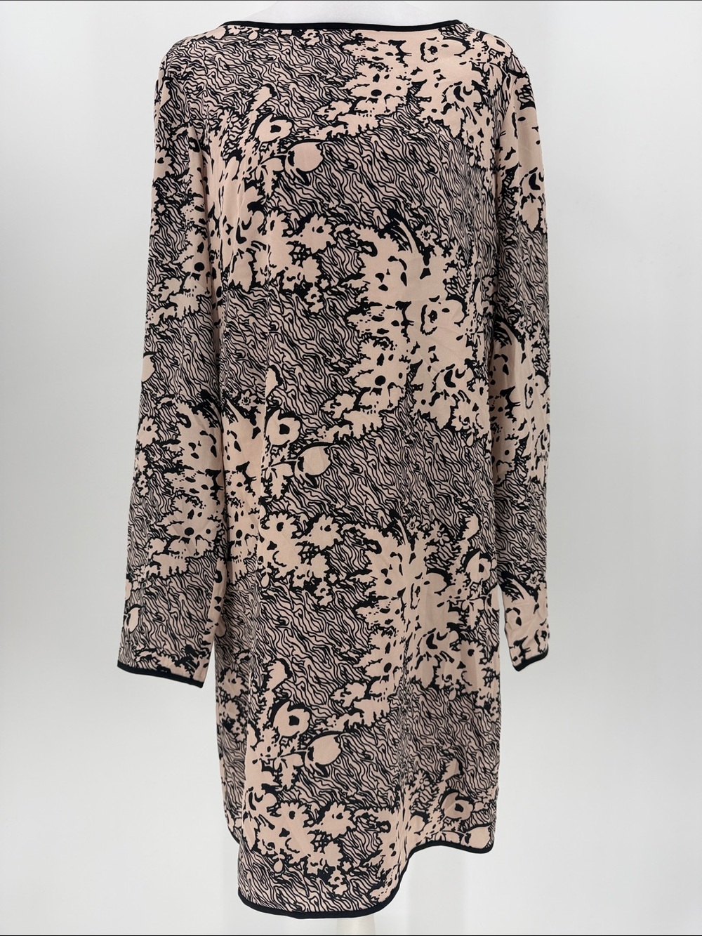 Anthropologie 4C Floral Print Silk Shift Dress Size 8